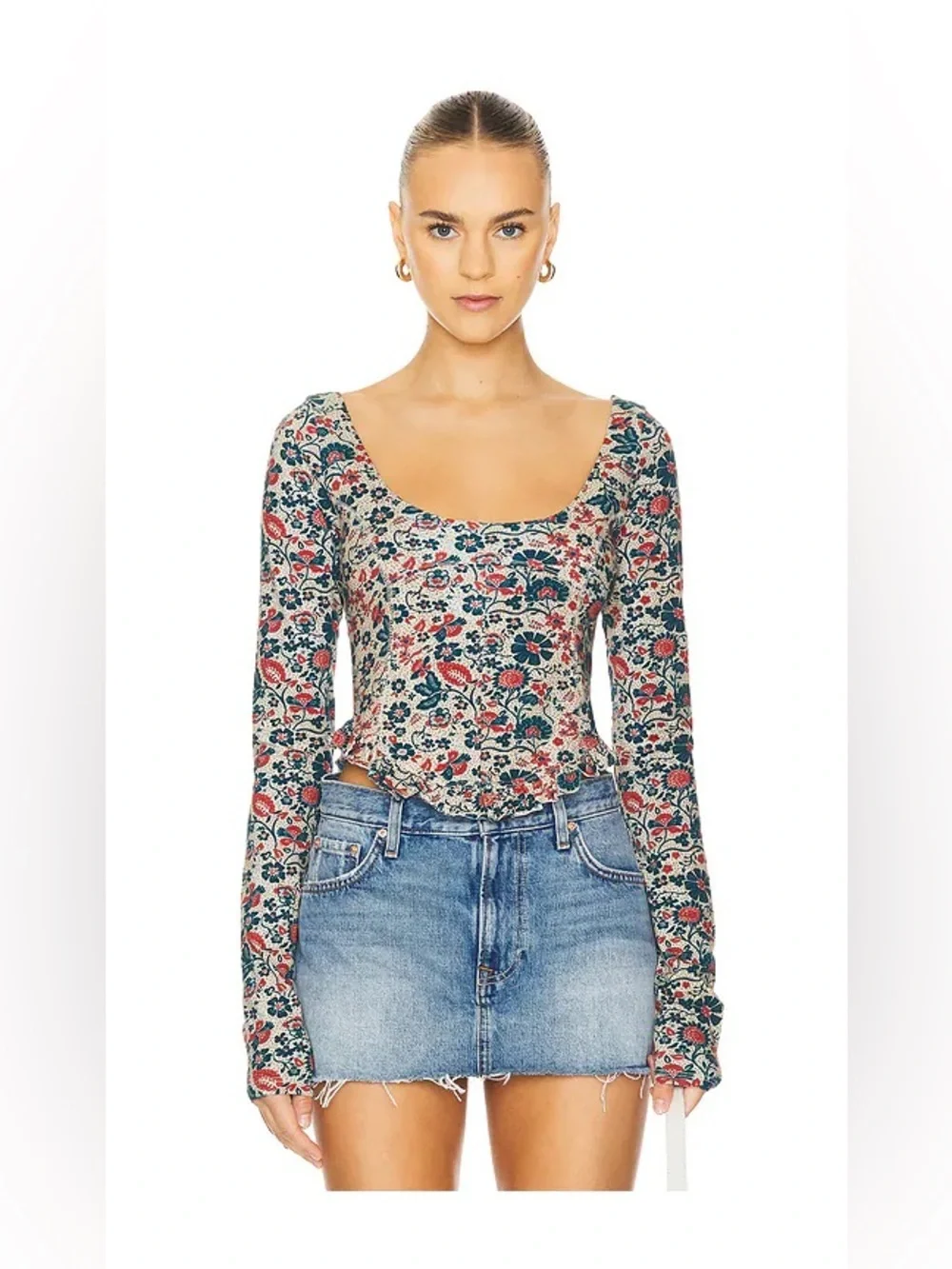Free People Melanie Long Sleeve Top Medium